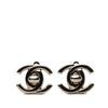Secondhand Chanel CC Brass Turn Lock Clip On Earrings