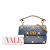 Valentino Medium Denim Roman Stud Satchel Secondhand