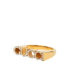 Gucci Gold Plated Strass Logo Letter Ring S Secondhand