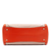 Prada Bicolor Saffiano Cuir Trimmed Canvas Satchel Secondhand