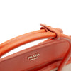 Prada Bicolor Saffiano Cuir Trimmed Canvas Satchel Secondhand