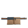 Gucci GG Canvas Web Double Pocket Belt Bag Secondhand