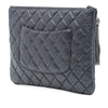 Chanel Medium Quilted Aged Calfskin Chain Tassel O Case Clutch Secondhand
