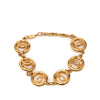 Chanel CC Gold Plated Openwork Circle Charms Link Bracelet Secondhand