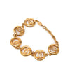 Chanel CC Gold Plated Openwork Circle Charms Link Bracelet Secondhand