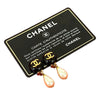 Secondhand Chanel CC Gold Plated Resin and Faux Pearl Drop Clip On Earrings