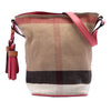 Burberry Mini Mega Check Canvas Ashby Tassel Bucket Bag Secondhand