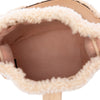 Fendi Mini Shearling Trimmed Leather Mon Tresor Bucket Bag Secondhand