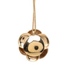 Chanel CC Gold Plated and Enamel Camellia Pendant Necklace Secondhand