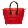 Celine Mini Bicolor Leather Luggage Tote Secondhand