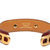 Hermès Leather and Gold Plated Chaine d Ancre Cuff Bracelet Secondhand
