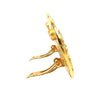 Chanel CC Gold Plated Logo Round Clip On Earrings Secondhand