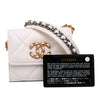 Secondhand Chanel Quilted Lambskin Chanel 19 Card Holder On Chain