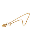 Chanel Gold Plated Cut Out Logo Pendant Necklace Secondhand