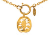 Chanel Gold Plated Cut Out Logo Pendant Necklace Secondhand