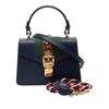 Gucci Mini Calfskin Web Sylvie Top Handle Bag Secondhand