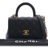 Chanel Extra Mini Quilted Caviar Coco Top Handle Bag Secondhand