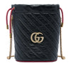 Gucci Mini GG Marmont Matelasse Diagonal Leather Torchon Bucket Bag Secondhand