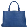 Secondhand Bottega Veneta Intrecciato Blue Leather Bag