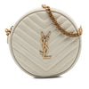 Saint Laurent Grain De Poudre Chevron Round Vinyle Camera Bag Secondhand