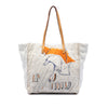 Miu Miu Printed Canvas Tote Secondhand