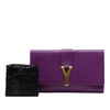 Saint Laurent Textured Leather Chyc Ligne Clutch Secondhand