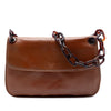 Prada Goatskin Madras Swing Chain Shoulder Bag Secondhand