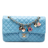 Chanel Medium Classic Lambskin Valentines Heart Charms Single Flap Secondhand