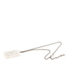 Chanel Resin and Brass Plated Logo Address Plate Pendant Necklace Secondhand