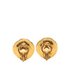 Chanel CC Gold Plated Round Clip On Earrings Secondhand