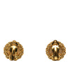 Chanel CC Gold Plated Round Clip on Earrings Secondhand