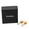 Secondhand Chanel CC Gold Plated Faux Pearl Drop Clip on Earrings