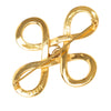 Chanel CC Gold Plated Infinity Brooch Secondhand