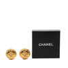 Secondhand Chanel CC Gold Plated Round Clip On Earrings