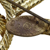 Chanel CC Gold Plated Clover Rope Brooch Secondhand