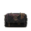 Chanel Fringe Denim Mood Clutch with Chain Secondhand
