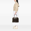 Ferragamo Quilted Calfskin and Patent Grid Dome Tote Secondhand