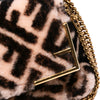 Secondhand Fendi Zucca Shearling Double F Baguette Satchel