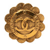 Chanel CC Gold Plated Flower Coin Brooch Secondhand