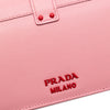 Prada Saffiano Trimmed City Calf Cahier Heart and Flower Wallet on Chain Secondhand