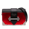 Prada Saffiano Trimmed Metallic Vitello Cahier Bag Secondhand