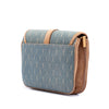 Saint Laurent Suede Trimmed Denim Monogram Allover Crossbody Secondhand