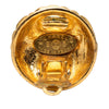 Secondhand Chanel Gold Plated CC Quilted Round Clip On Earrings