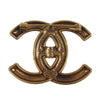 Chanel CC Gold Plated Turnlock Brooch Secondhand