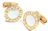 Secondhand Bulgari Mother Of Pearl Yellow Gold Cufflinks - '20s