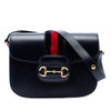 Gucci Medium Leather Web 1955 Horsebit Shoulder Bag Secondhand