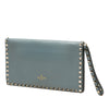 Valentino Leather Rockstud Flap Clutch Secondhand
