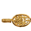 Chanel Gold Plated Medallion Double Strand Chain Necklace Secondhand