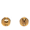 Chanel Gold Plated Archer Medallion Clip On Earrings Secondhand