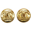 Chanel CC Round Clip On Earrings - '10s Second-hand